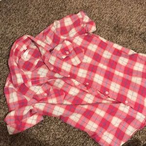 Short sleeve flannel shirt